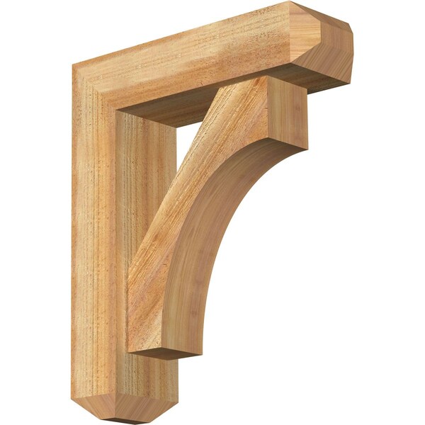Ekena Millwork Westlake Craftsman Rough Sawn Bracket w/ Offset Brace, Western Red Cedar, 6"W x 20"D x 24"H BKT0604X20X24WTL04RWR - main